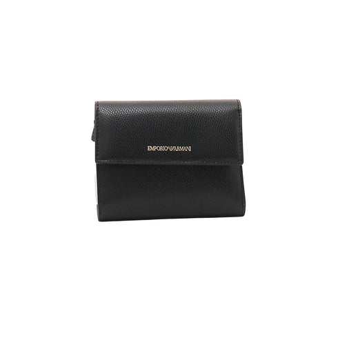 Portafoglio Donna mini con clip Nero Emporio Armani- Francavilla Moda